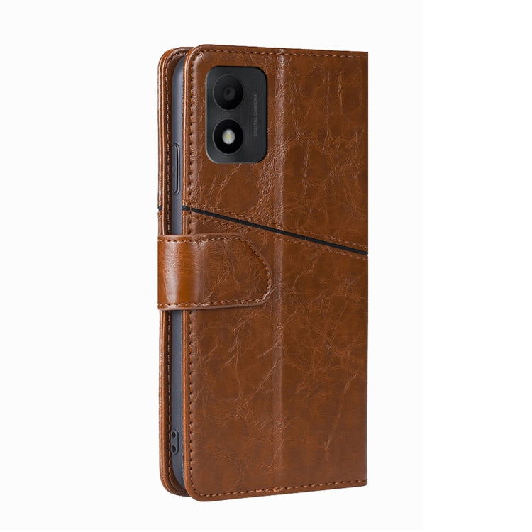 For TCL 303 Geometric Stitching Horizontal Flip Leather Phone Case