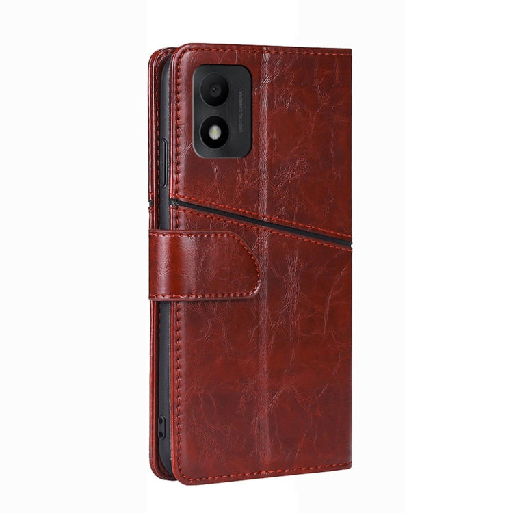 For TCL 303 Geometric Stitching Horizontal Flip Leather Phone Case