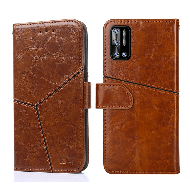 For Doogee N40 Pro Geometric Stitching Horizontal Flip Leather Phone Case