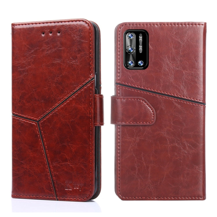For Doogee N40 Pro Geometric Stitching Horizontal Flip Leather Phone Case