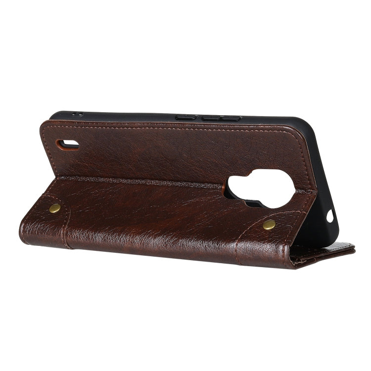 For Motorola E7 Copper Buckle Nappa Texture Horizontal Flip Leather Case with Holder & Card Slots & Wallet