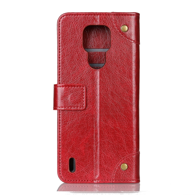 For Motorola E7 Copper Buckle Nappa Texture Horizontal Flip Leather Case with Holder & Card Slots & Wallet