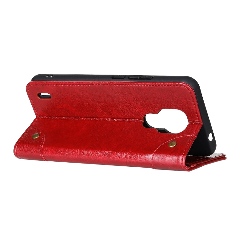 For Motorola E7 Copper Buckle Nappa Texture Horizontal Flip Leather Case with Holder & Card Slots & Wallet