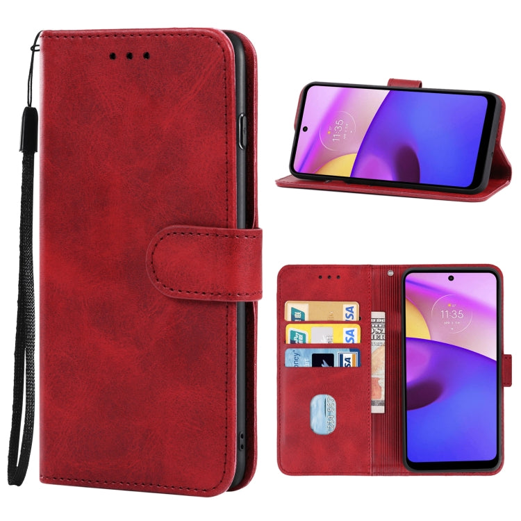 For Motorola Moto E40 Leather Phone Case
