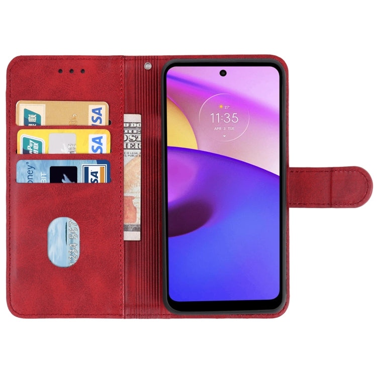 For Motorola Moto E40 Leather Phone Case