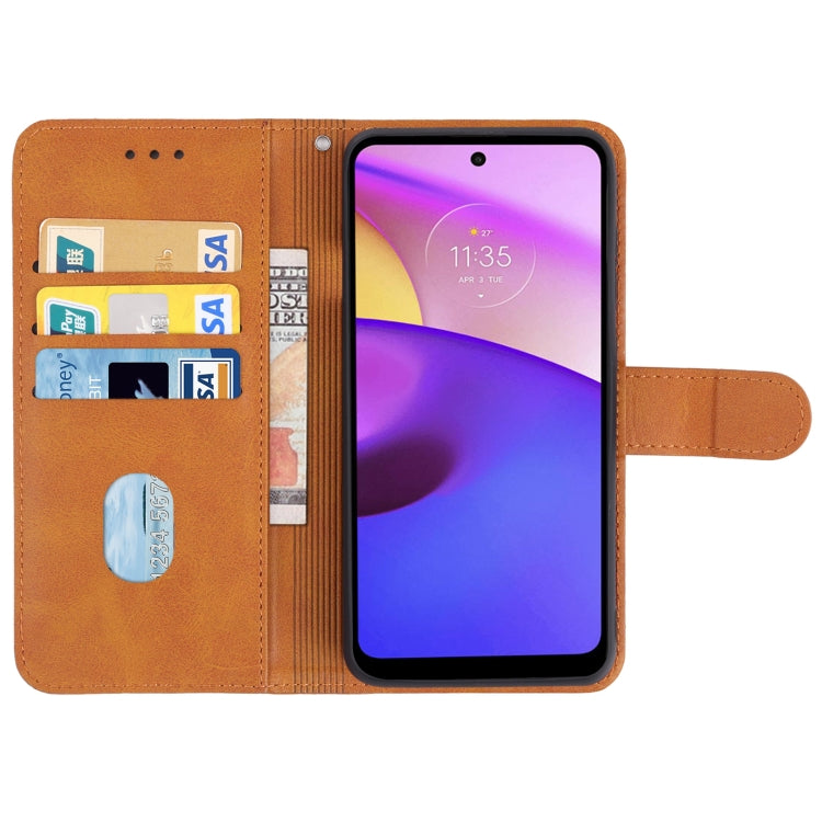 For Motorola Moto E40 Leather Phone Case