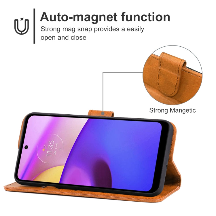 For Motorola Moto E40 Leather Phone Case