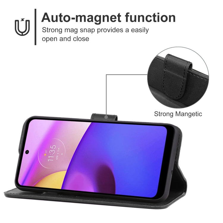 For Motorola Moto E40 Leather Phone Case