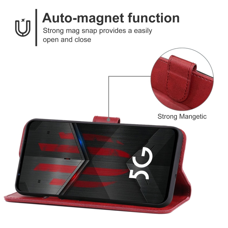 For ZTE nubia Red Magic 5S Leather Phone Case