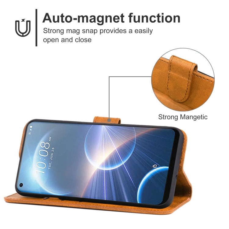 For HTC Desire 22 Pro Leather Phone Case