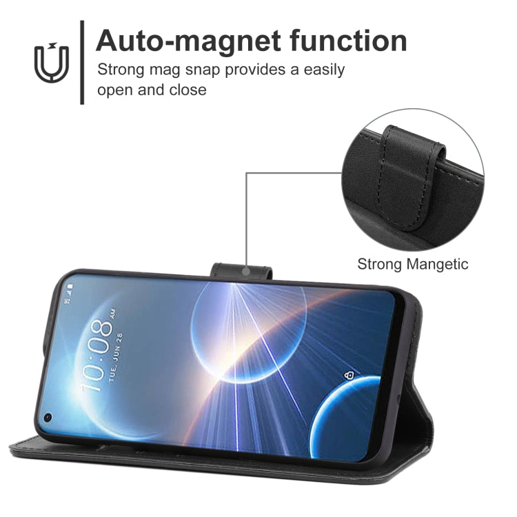 For HTC Desire 22 Pro Leather Phone Case