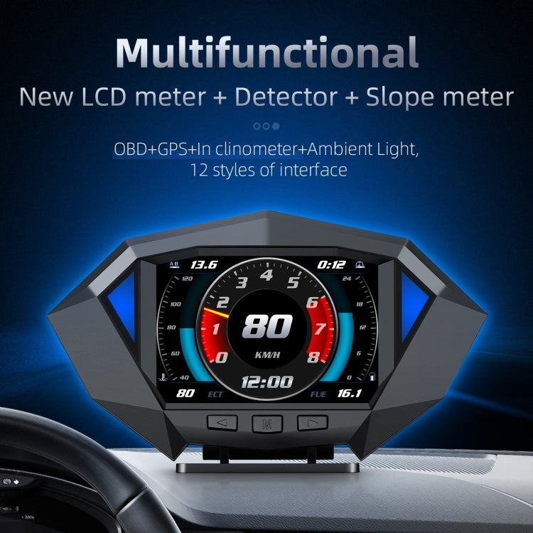 P1 3.5 inch Car OBD2 GPS HUD Head Up System Smart Digital Speedometer Meter Display