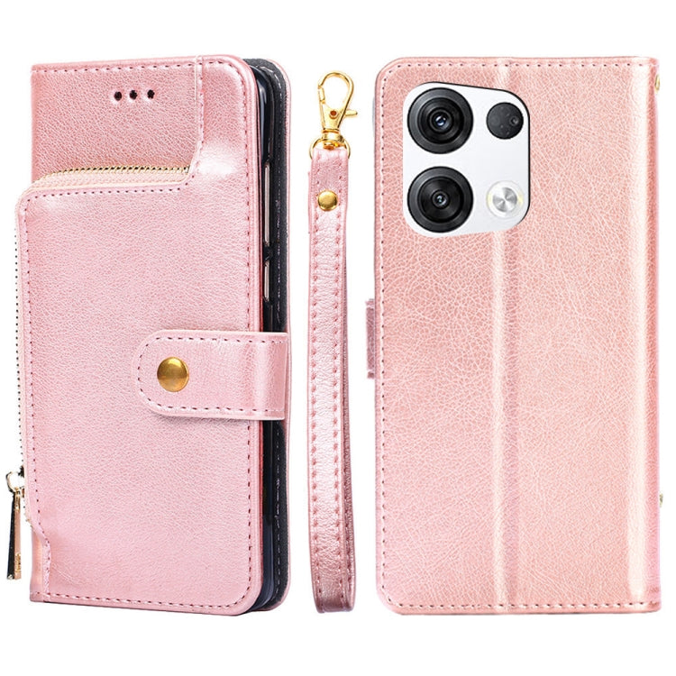 For OPPO Reno8 Pro+ 5G Zipper Bag PU + TPU Horizontal Flip Leather Phone Case