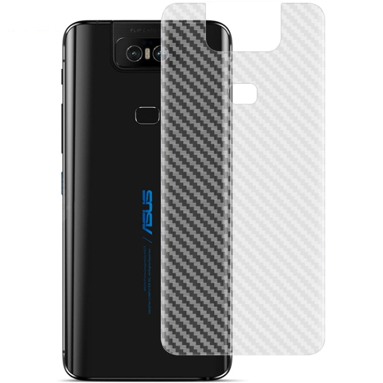 For Asus Zenfone 6 ZS630KL IMAK PVC Carbon Fiber Texture Translucent Feel Back Film