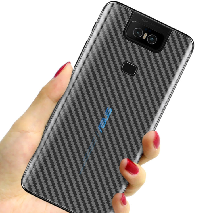 For Asus Zenfone 6 ZS630KL IMAK PVC Carbon Fiber Texture Translucent Feel Back Film