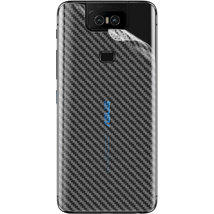 For Asus Zenfone 6 ZS630KL IMAK PVC Carbon Fiber Texture Translucent Feel Back Film