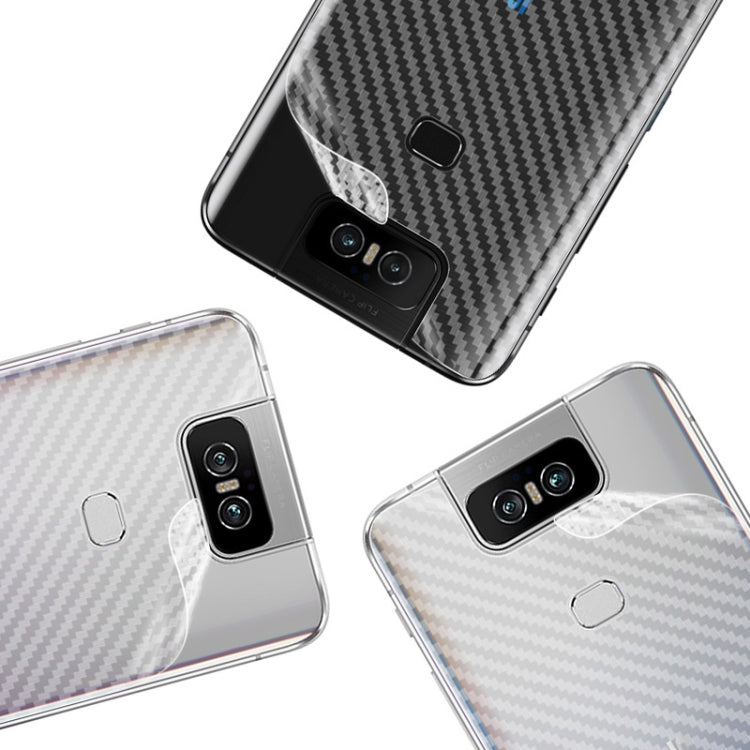 For Asus Zenfone 6 ZS630KL IMAK PVC Carbon Fiber Texture Translucent Feel Back Film