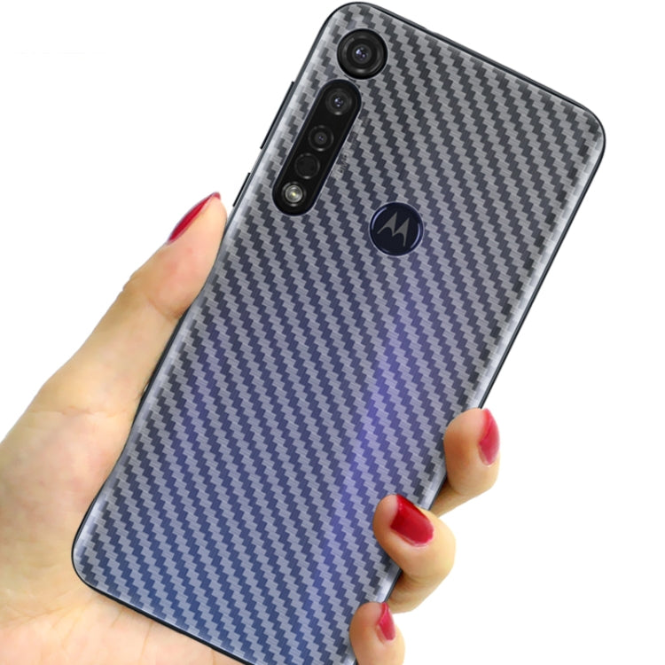 For Motorola Moto G8 Plus IMAK PVC Carbon Fiber Texture Translucent Feel Back Film
