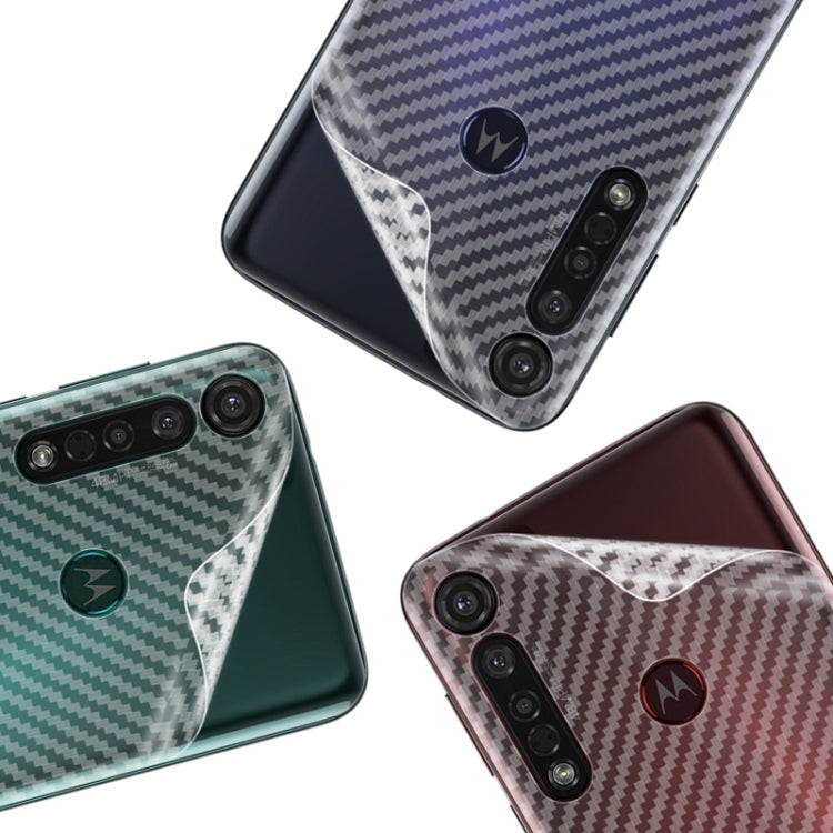 For Motorola Moto G8 Plus IMAK PVC Carbon Fiber Texture Translucent Feel Back Film