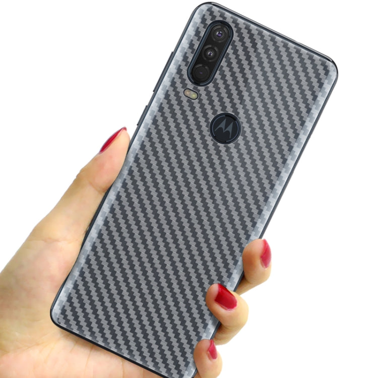 For Motorola Moto P40 Power / One Action IMAK PVC Carbon Fiber Texture Translucent Feel Back Film