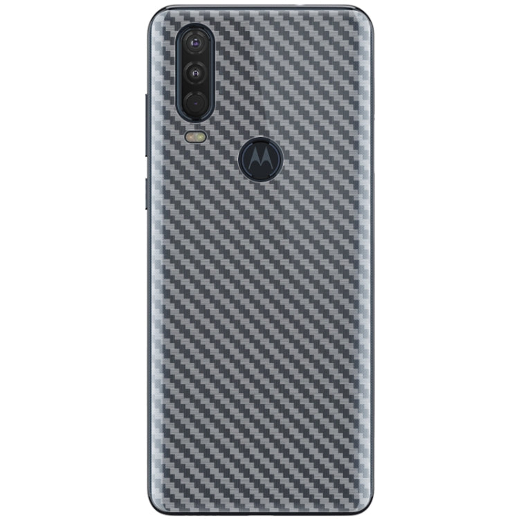 For Motorola Moto P40 Power / One Action IMAK PVC Carbon Fiber Texture Translucent Feel Back Film