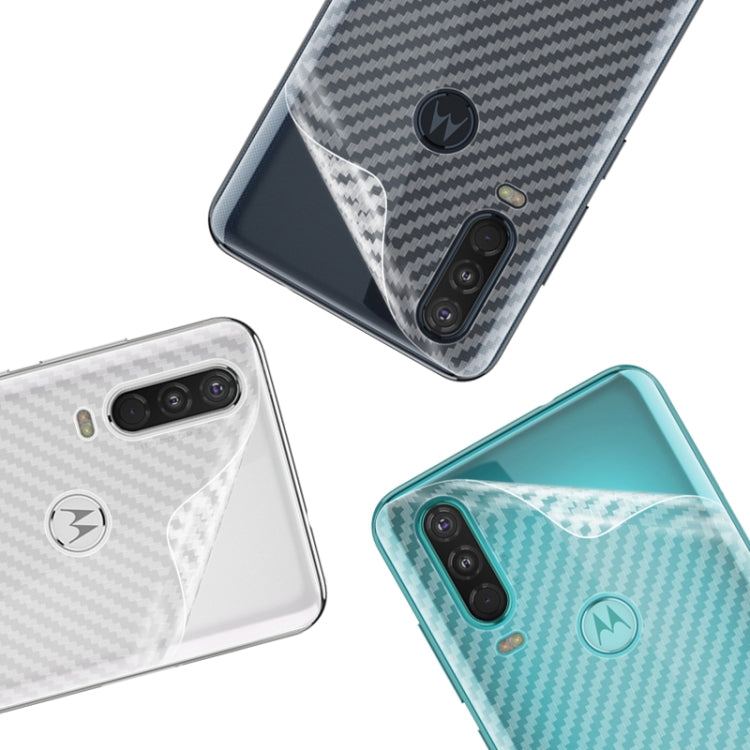 For Motorola Moto P40 Power / One Action IMAK PVC Carbon Fiber Texture Translucent Feel Back Film
