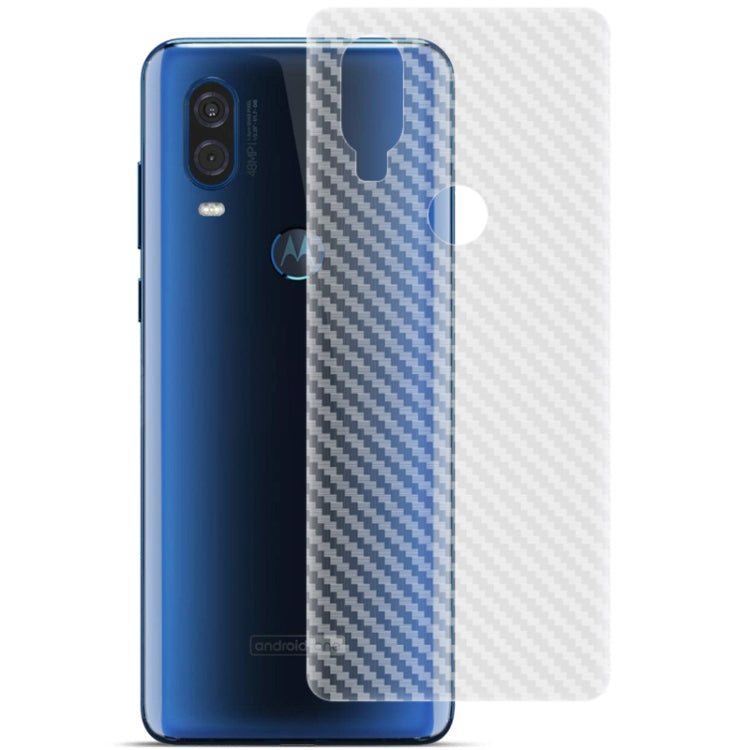 For Motorola Moto P50 / One Vision IMAK PVC Carbon Fiber Texture Translucent Feel Back Film