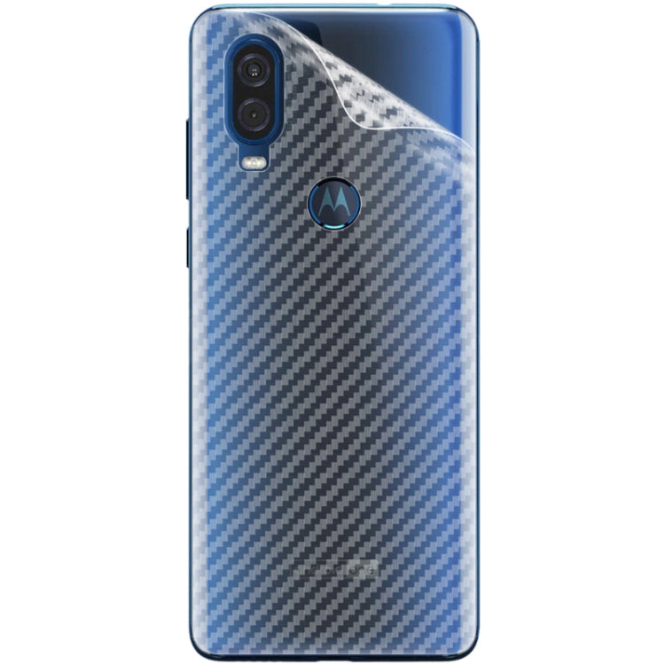 For Motorola Moto P50 / One Vision IMAK PVC Carbon Fiber Texture Translucent Feel Back Film