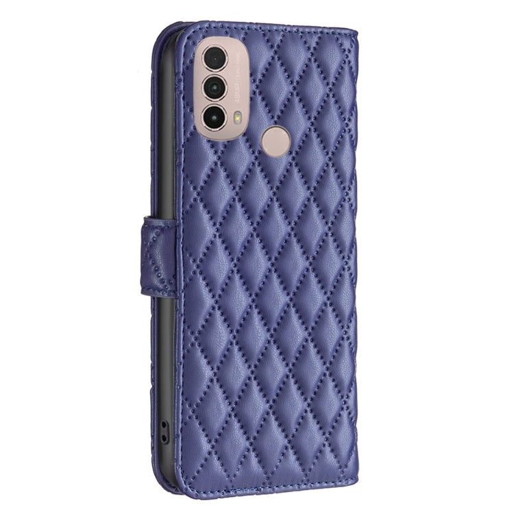 For Motorola Moto E40 / E30 Diamond Lattice Wallet Leather Flip Phone Case