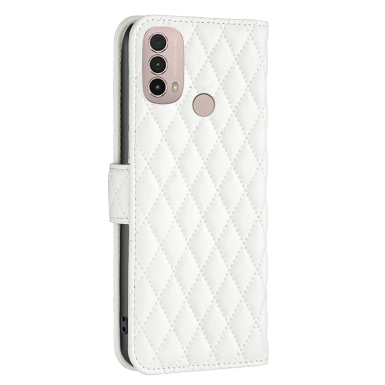 For Motorola Moto E40 / E30 Diamond Lattice Wallet Leather Flip Phone Case