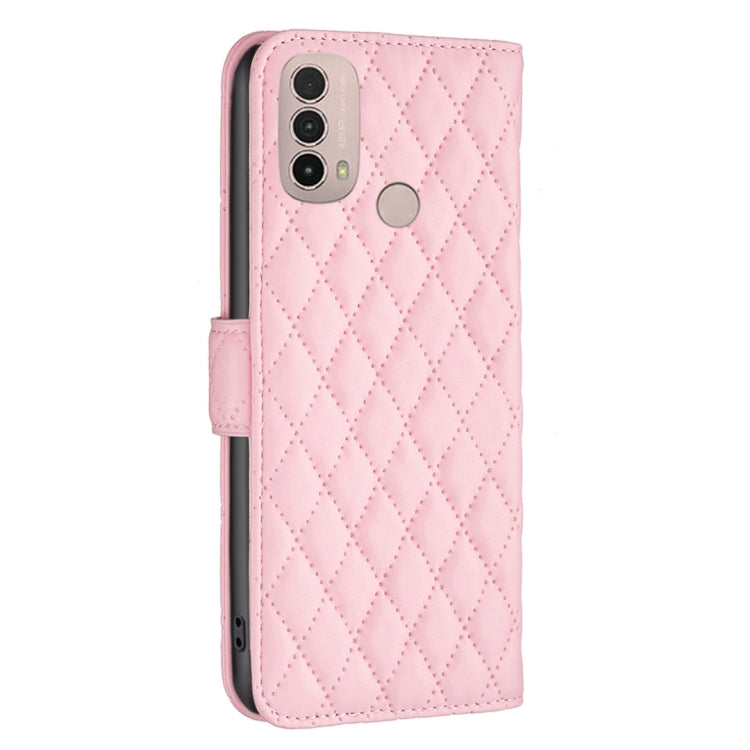 For Motorola Moto E40 / E30 Diamond Lattice Wallet Leather Flip Phone Case
