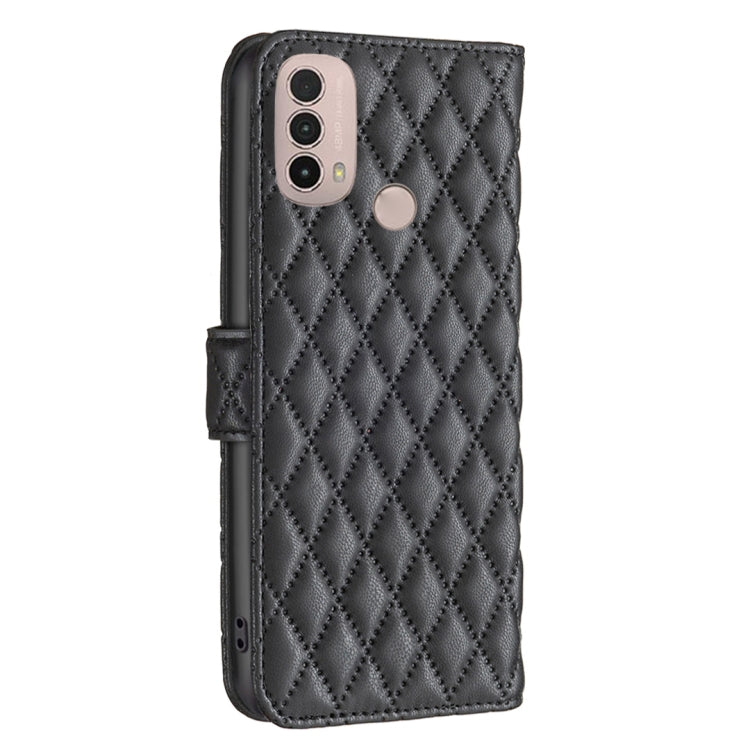 For Motorola Moto E40 / E30 Diamond Lattice Wallet Leather Flip Phone Case