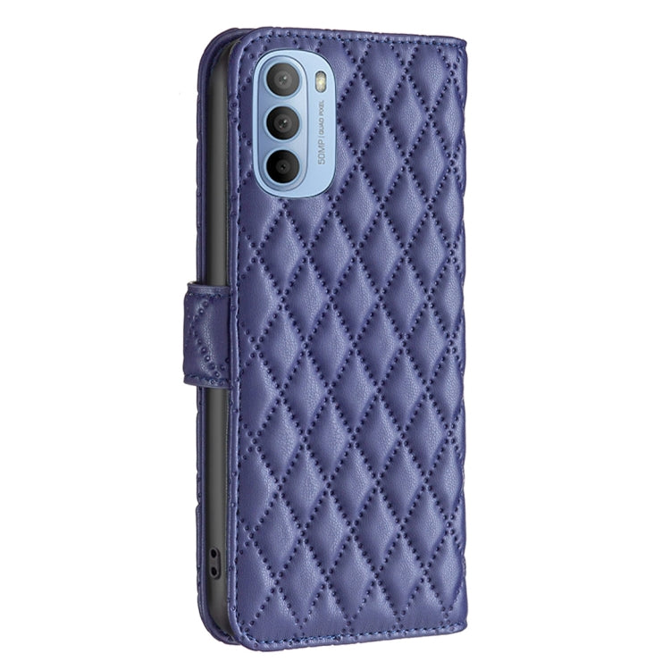 For Motorola Moto G31 / G41 Diamond Lattice Wallet Leather Flip Phone Case