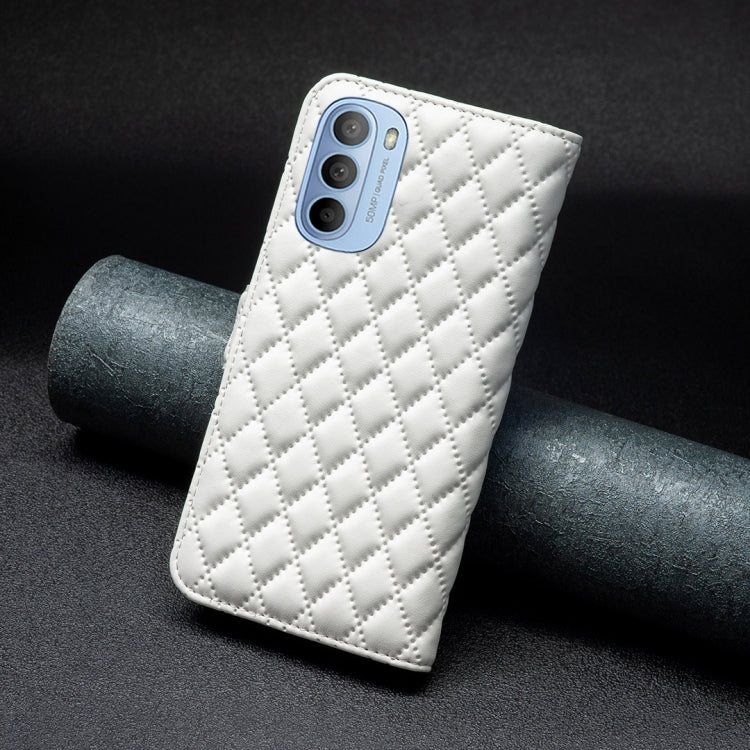 For Motorola Moto G31 / G41 Diamond Lattice Wallet Leather Flip Phone Case