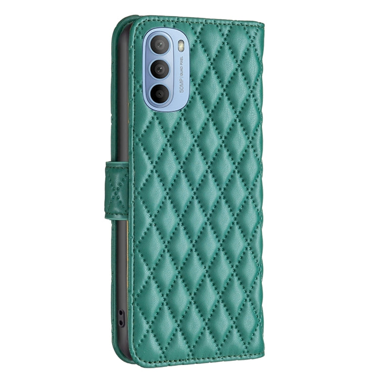For Motorola Moto G31 / G41 Diamond Lattice Wallet Leather Flip Phone Case