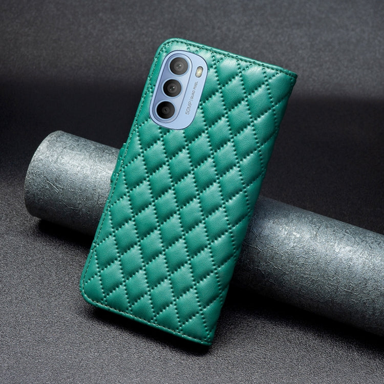 For Motorola Moto G31 / G41 Diamond Lattice Wallet Leather Flip Phone Case