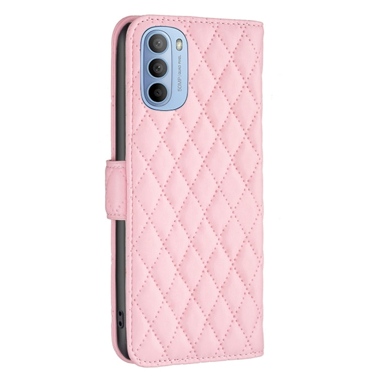For Motorola Moto G31 / G41 Diamond Lattice Wallet Leather Flip Phone Case