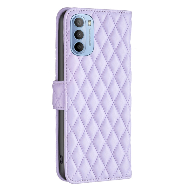 For Motorola Moto G31 / G41 Diamond Lattice Wallet Leather Flip Phone Case