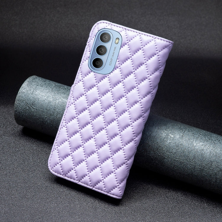 For Motorola Moto G31 / G41 Diamond Lattice Wallet Leather Flip Phone Case