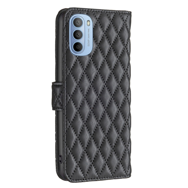 For Motorola Moto G31 / G41 Diamond Lattice Wallet Leather Flip Phone Case