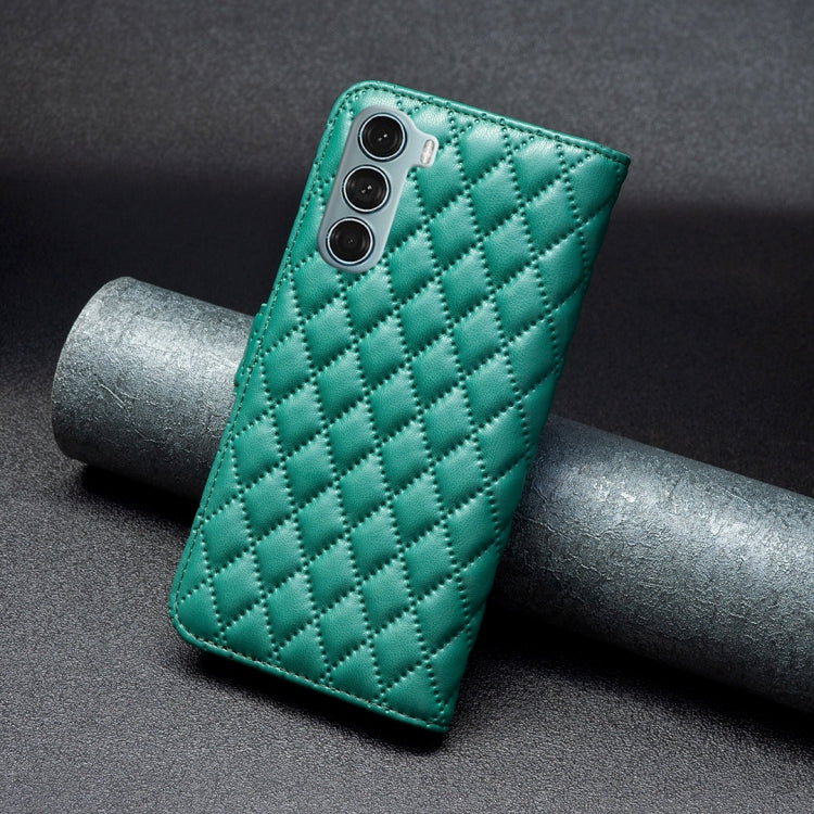For Motorola Moto G200 5G / Edge S30 5G Diamond Lattice Wallet Leather Flip Phone Case