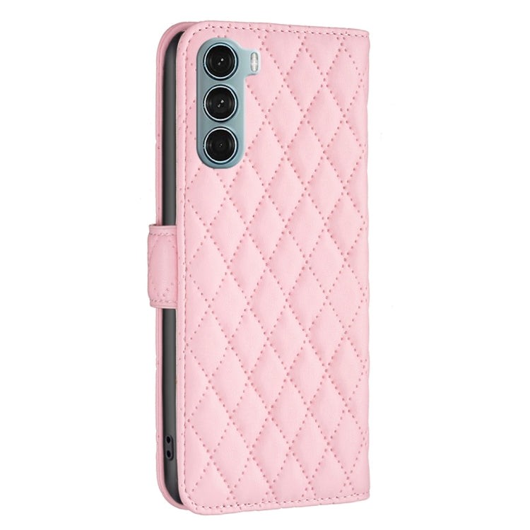 For Motorola Moto G200 5G / Edge S30 5G Diamond Lattice Wallet Leather Flip Phone Case