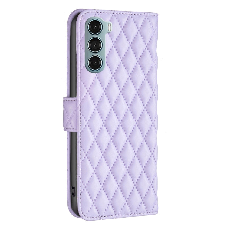 For Motorola Moto G200 5G / Edge S30 5G Diamond Lattice Wallet Leather Flip Phone Case