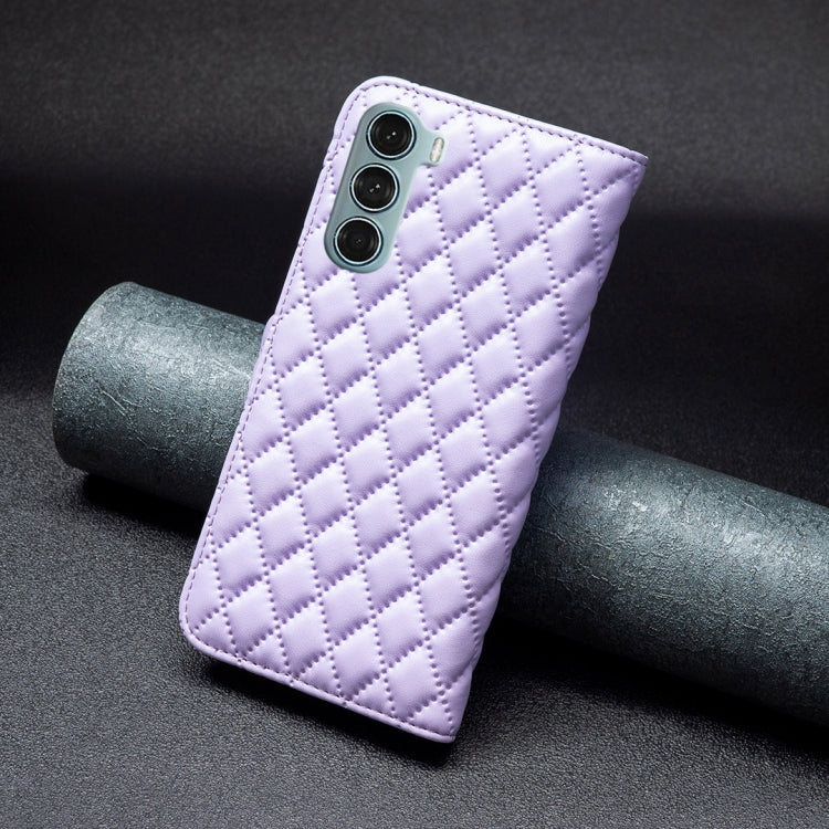 For Motorola Moto G200 5G / Edge S30 5G Diamond Lattice Wallet Leather Flip Phone Case
