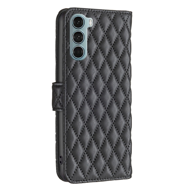 For Motorola Moto G200 5G / Edge S30 5G Diamond Lattice Wallet Leather Flip Phone Case
