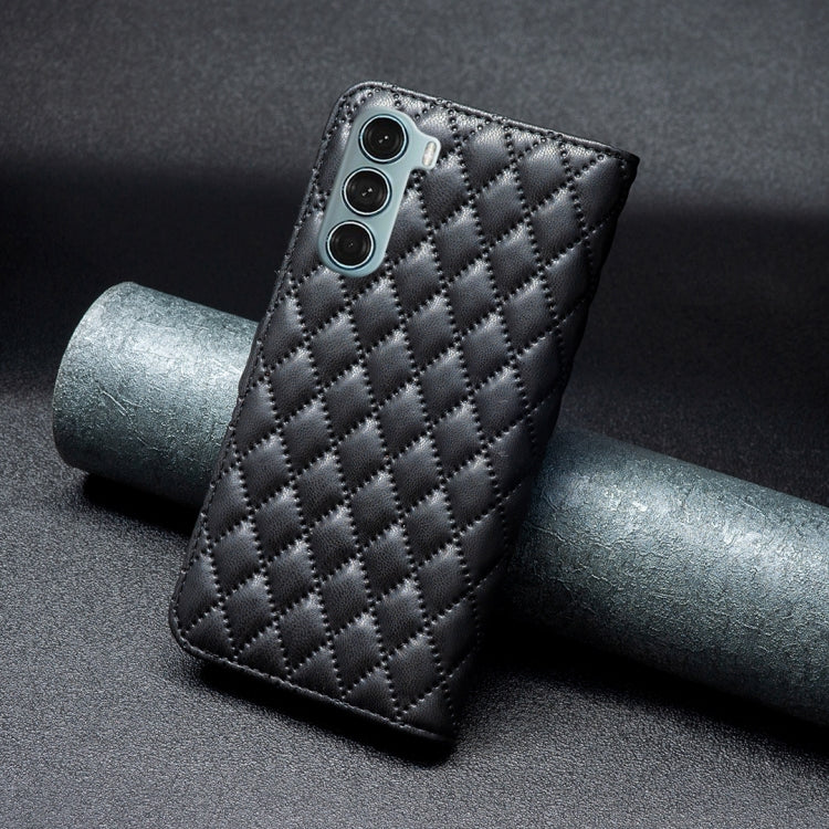 For Motorola Moto G200 5G / Edge S30 5G Diamond Lattice Wallet Leather Flip Phone Case