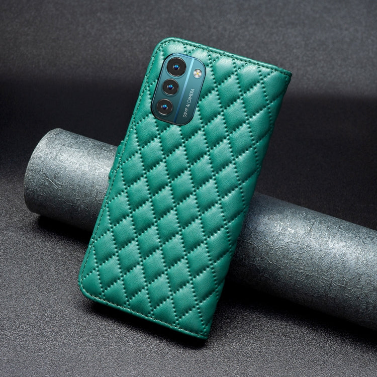 For Nokia G11 / G21 Diamond Lattice Wallet Leather Flip Phone Case
