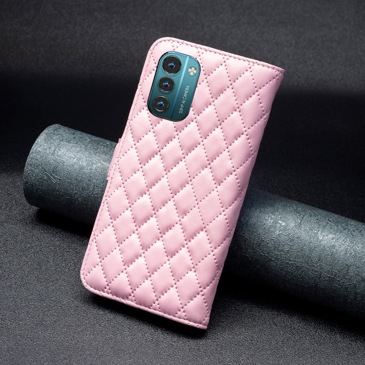 For Nokia G11 / G21 Diamond Lattice Wallet Leather Flip Phone Case