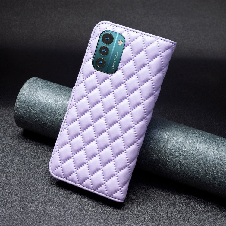 For Nokia G11 / G21 Diamond Lattice Wallet Leather Flip Phone Case