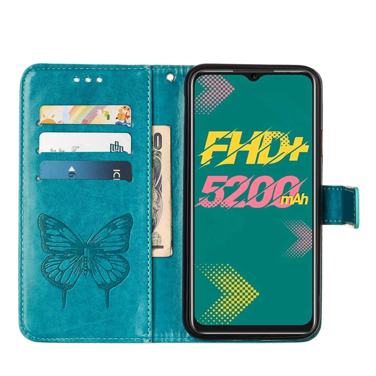For Infinix Hot 11 Embossed Butterfly Leather Phone Case